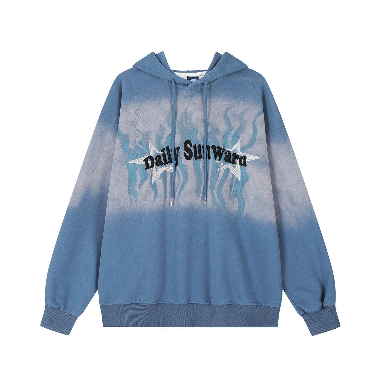 Daily Sunward Flame Star Printed Hoodie - Seldom Seen Styles