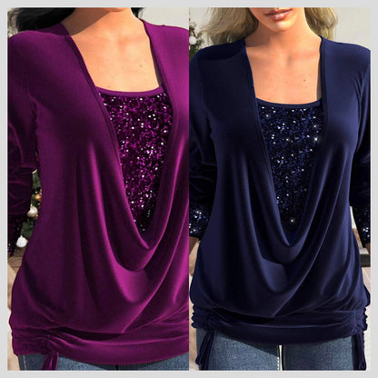 Damen-Langarmshirt mit Pailletten