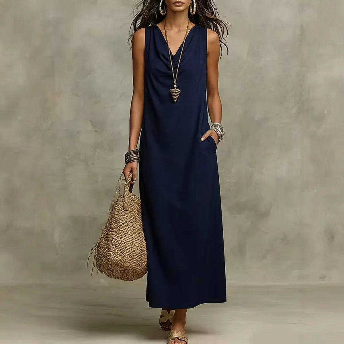 Dawson Linen Sleeveless Maxi Dress - Seldom Seen Styles