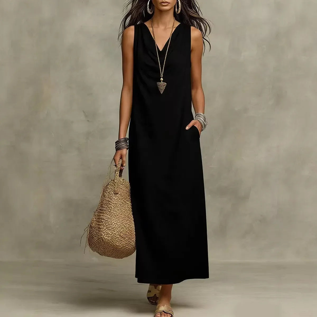 Dawson Linen Sleeveless Maxi Dress - Seldom Seen Styles
