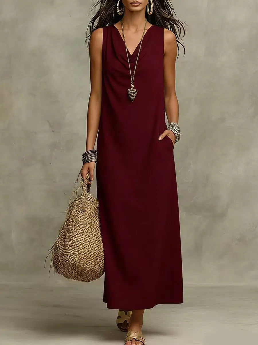 Dawson Linen Sleeveless Maxi Dress - Seldom Seen Styles