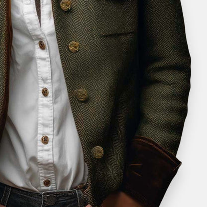 Corrie | Tweedjacke mit Samtdetails