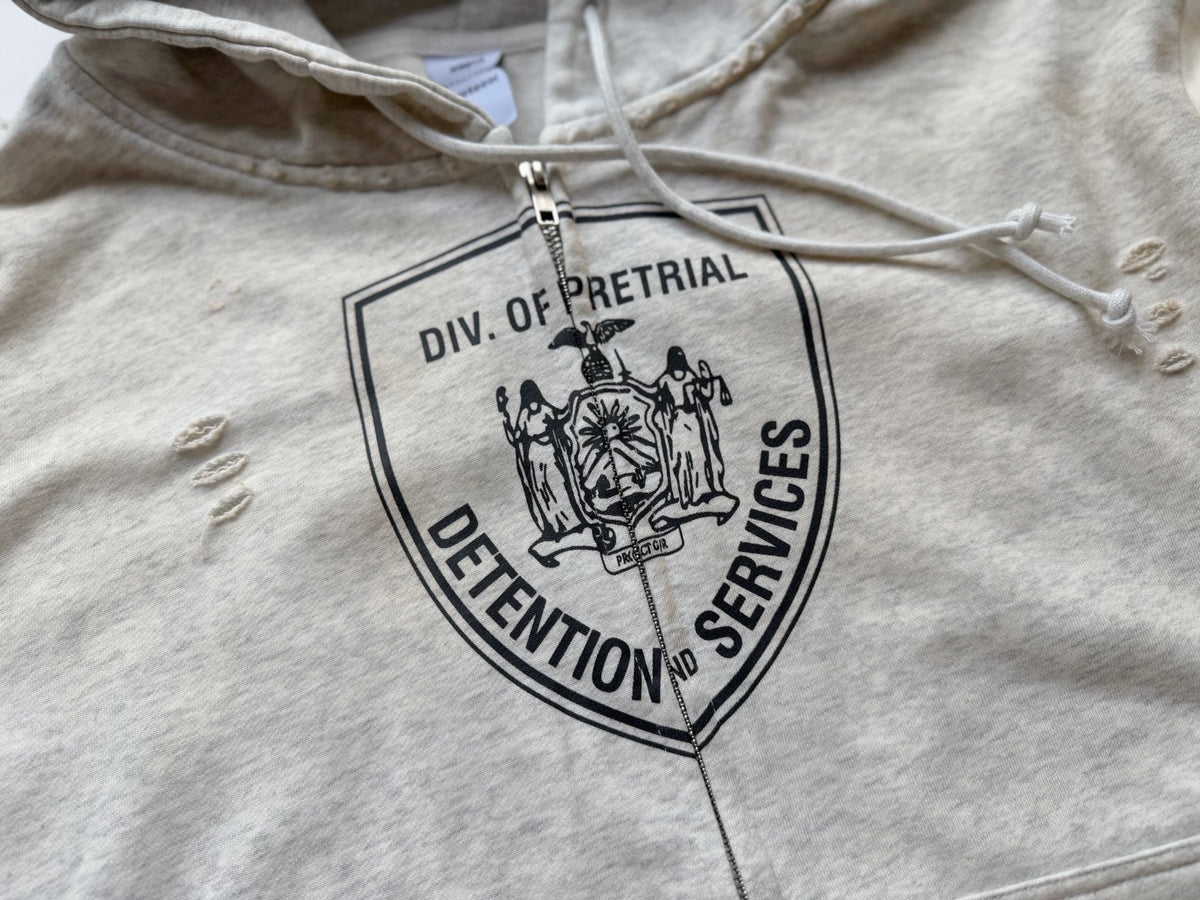 Detention Centre Zip Up Hoodie - Grey Marl - Seldom Seen Styles