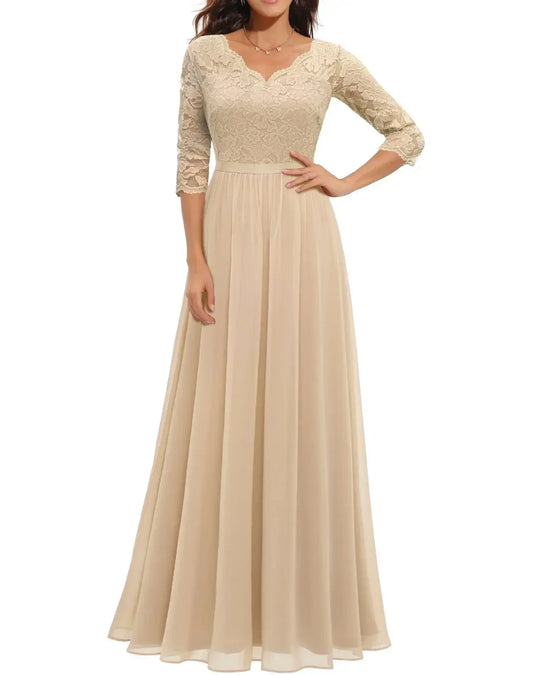 Diane™ | Women’s Elegant Lace Long Dress - Seldom Seen Styles