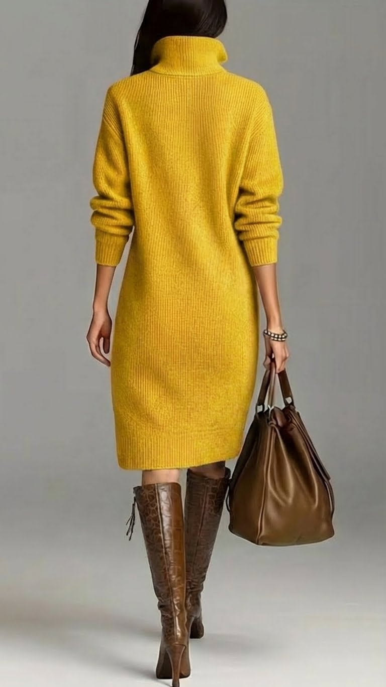Soft Knitted Button Dress