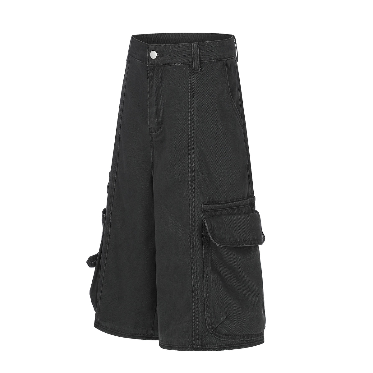 Double Pocket Stitching Multi-Cargo Denim Jorts - Seldom Seen Styles