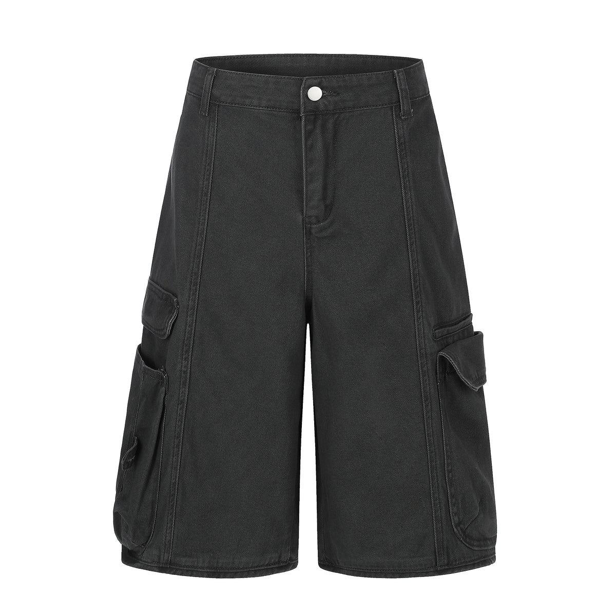 Double Pocket Stitching Multi-Cargo Denim Jorts - Seldom Seen Styles