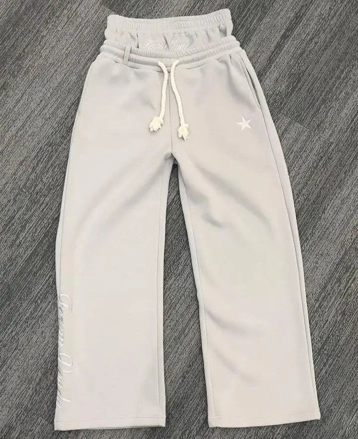 Double Waisted Sweatpants Men Y2k Baggy Sweatpants Drawstring Wide Leg Gym Workout Pants Loose Vintage Grunge Pants - Seldom Seen Styles