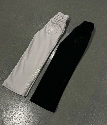 Pantalon de survêtement double taille homme Y2k Baggy Pantalon de survêtement avec cordon de serrage Jambe large Pantalon de sport ample vintage grunge