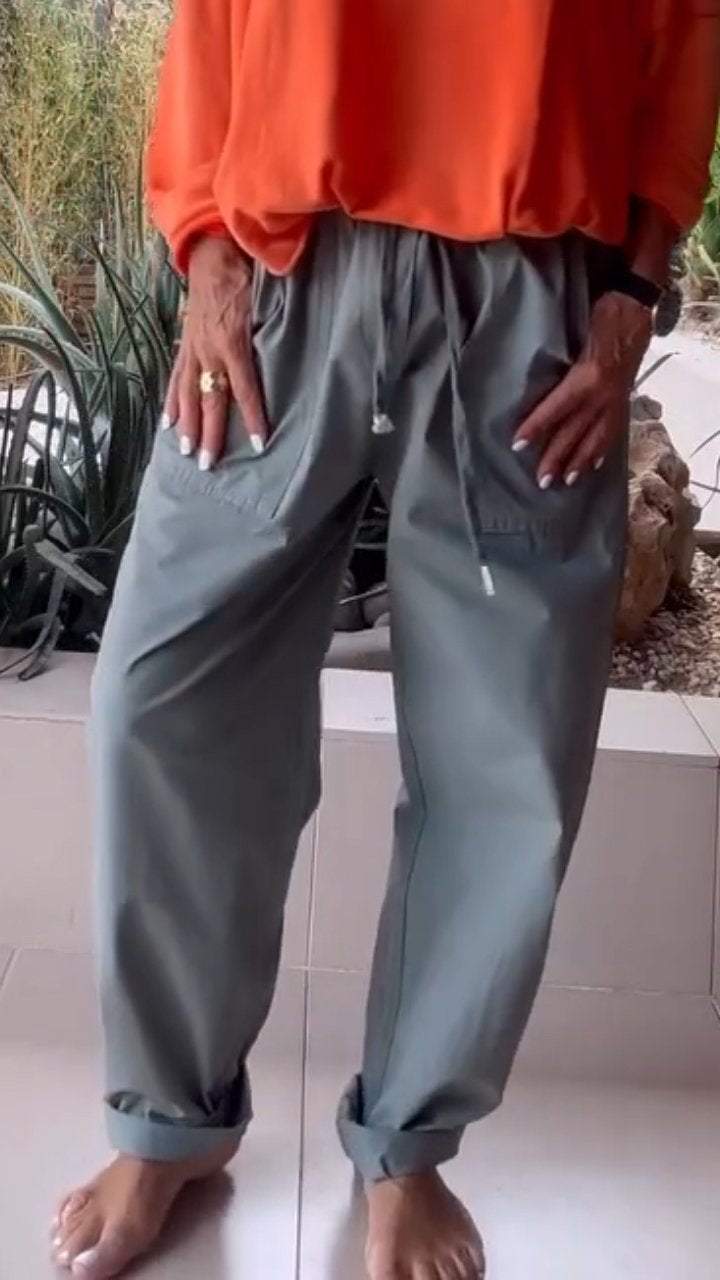 Drawstring Casual Strappy Trousers - Seldom Seen Styles