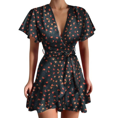 DressBetty - Butterfly Sleeve Vintage Short Mini Dress - Seldom Seen Styles