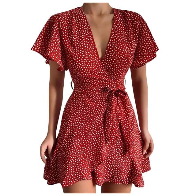 DressBetty - Butterfly Sleeve Vintage Short Mini Dress - Seldom Seen Styles