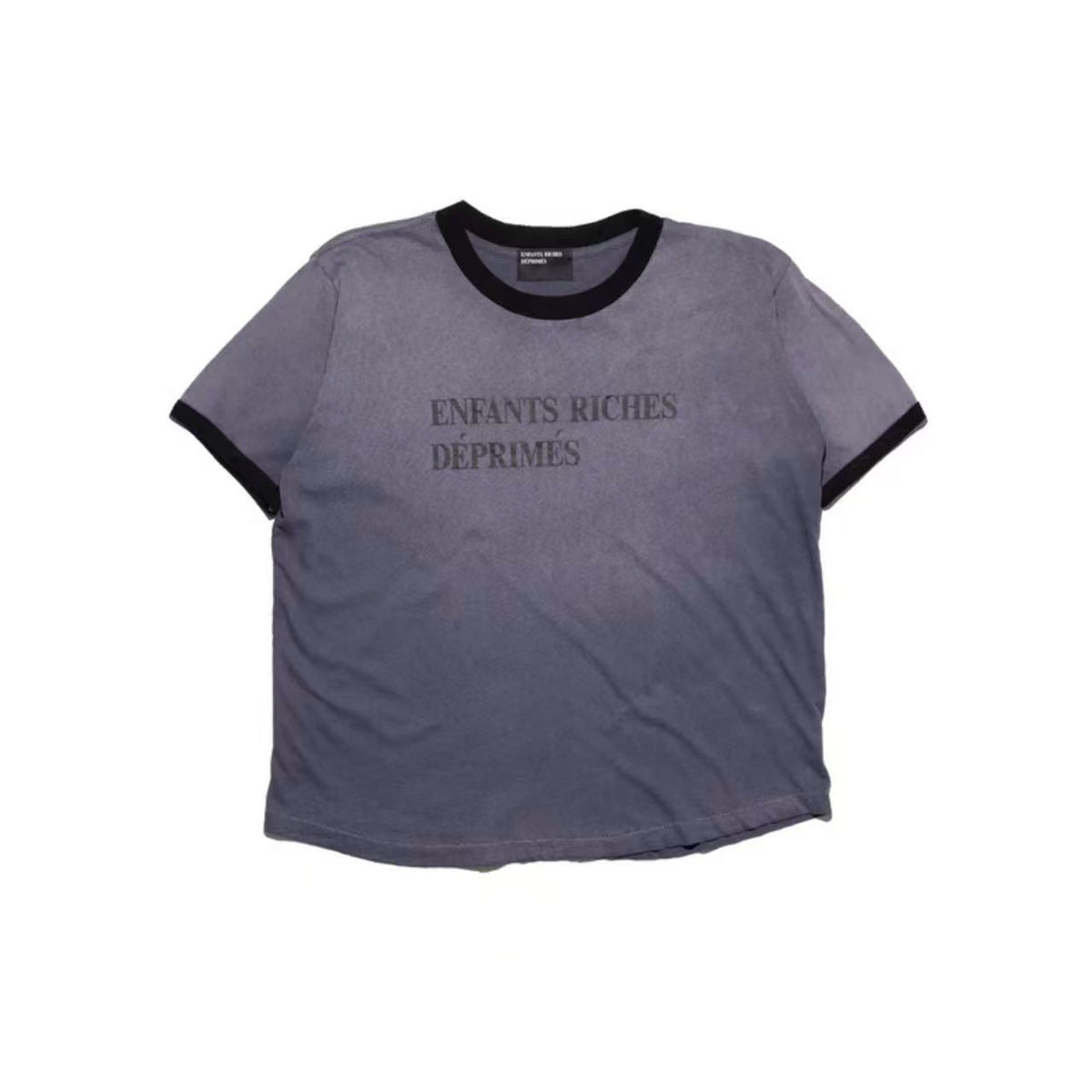 ENFANTS RICHES DÉPRIMÉS Classic Logo-Print Distressed Ringer T-Shirt - Seldom Seen Styles