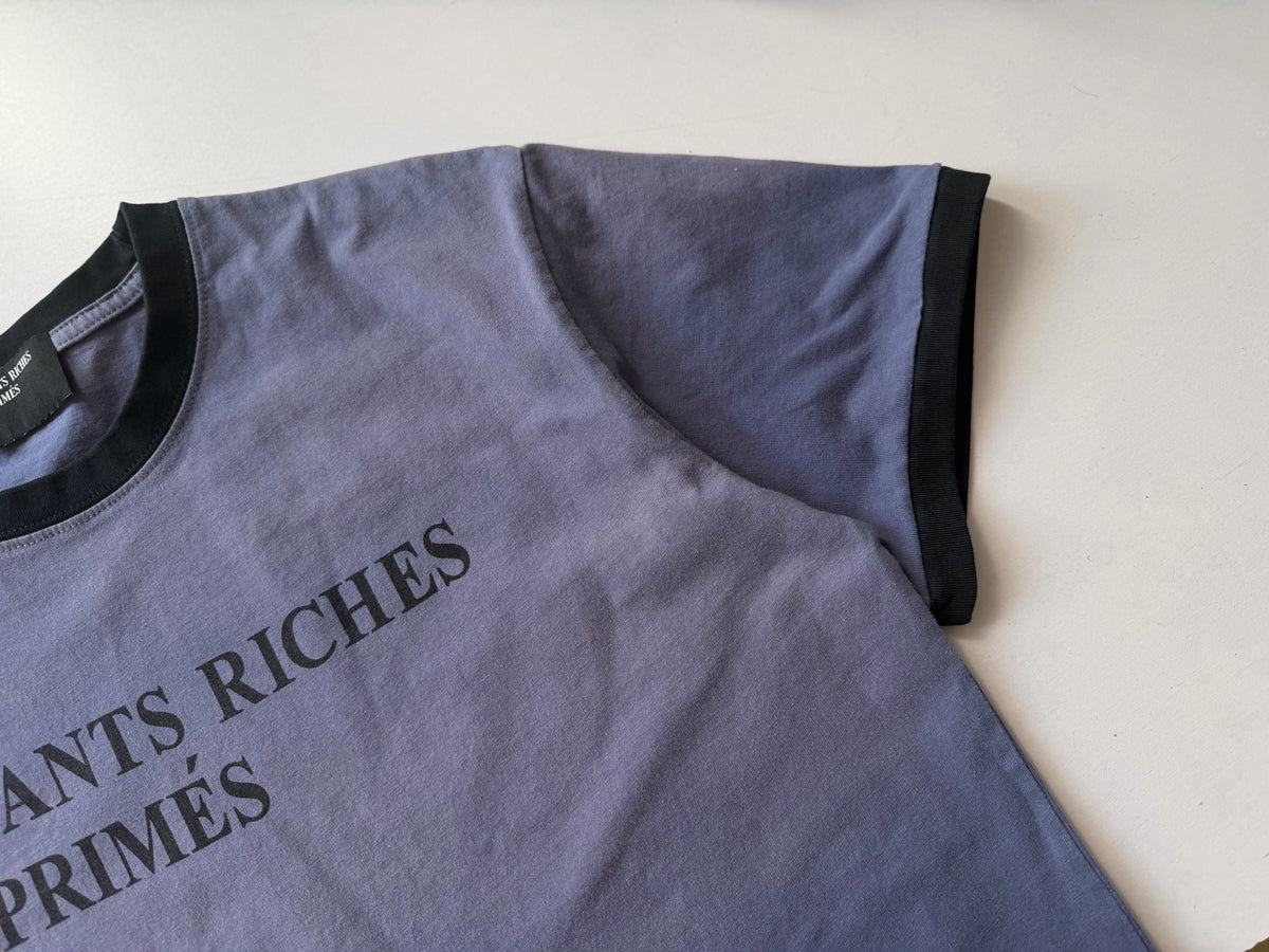 ENFANTS RICHES DÉPRIMÉS Classic Logo-Print Distressed Ringer T-Shirt - Seldom Seen Styles