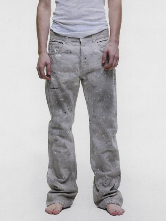 ENFANTS RICHES DÉPRIMÉS Flare Jeans 'Paint White' - Seldom Seen Styles