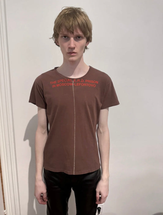 ENFANTS RICHES DÉPRIMÉS 'Lefortovo Prison' Zipper Detailed T-Shirt - Seldom Seen Styles