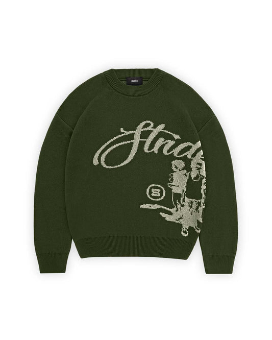 Echoes Knit Sweater Olive - Seldom Seen Styles