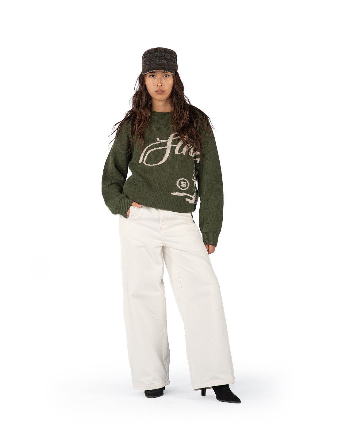 Echoes Knit Sweater Olive - Seldom Seen Styles