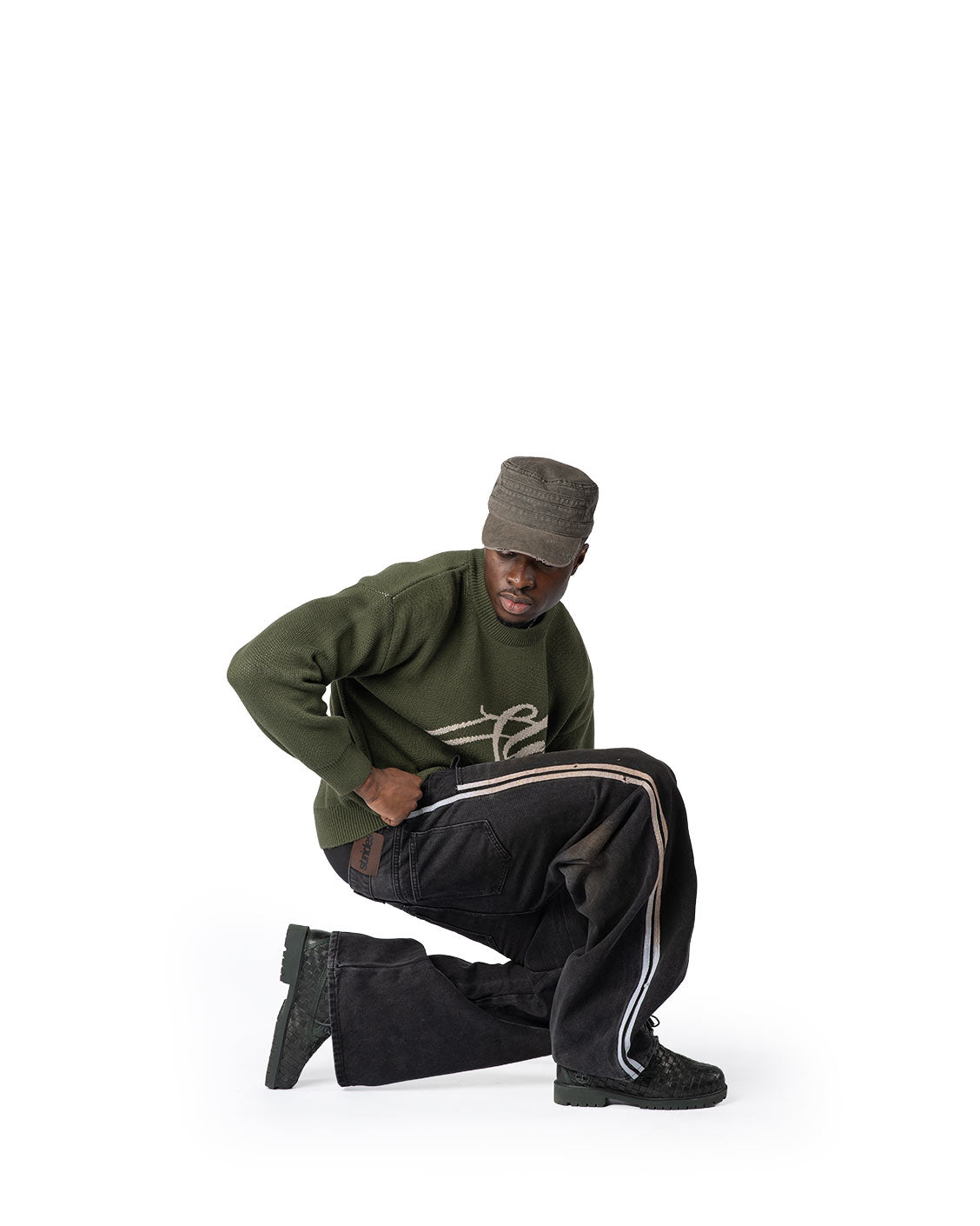 Echoes Knit Sweater Olive - Seldom Seen Styles