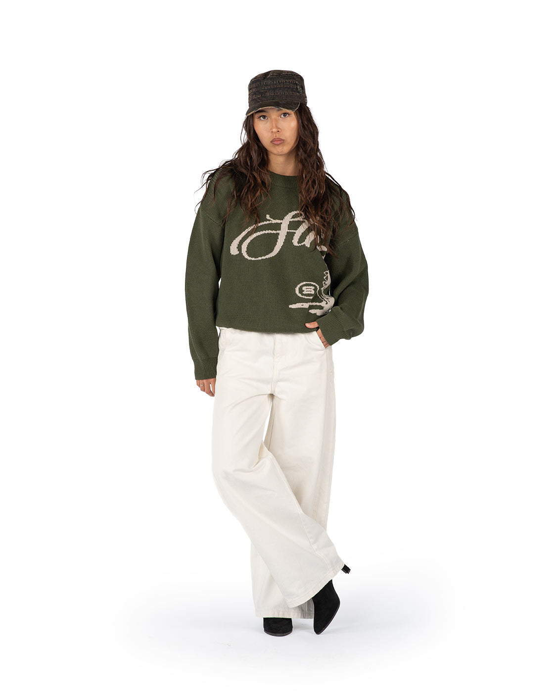 Echoes Knit Sweater Olive - Seldom Seen Styles