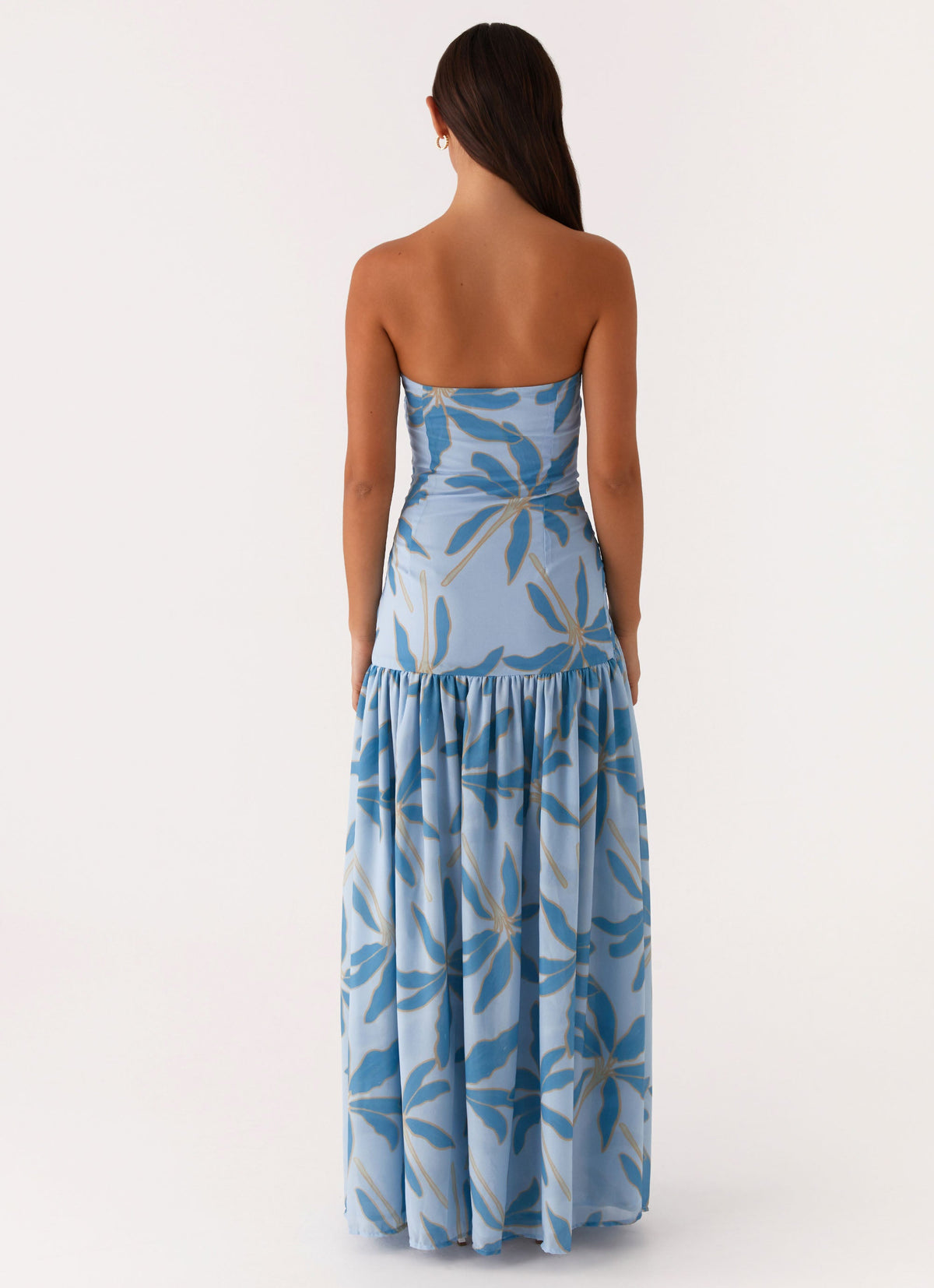 Eden Strapless Maxi Dress - Opulent Blue - Seldom Seen Styles