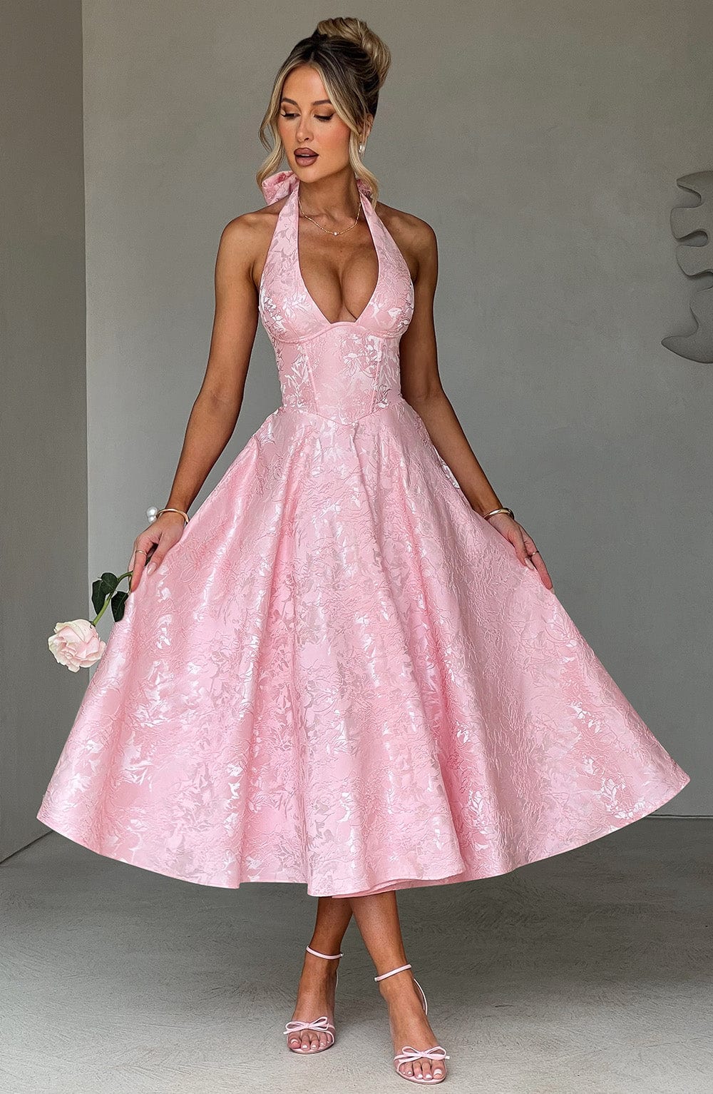 Effie Midi Dress - Blush - Seldom Seen Styles