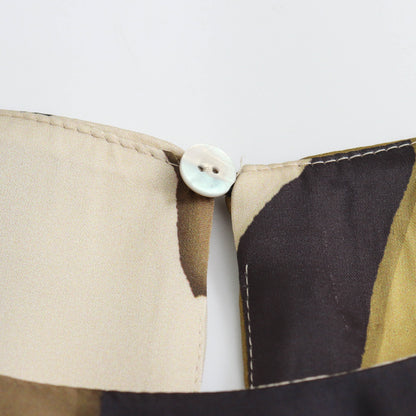 Ekala Twist Printed Maxi Dress Casual Pleated Satin Texture Long Dress