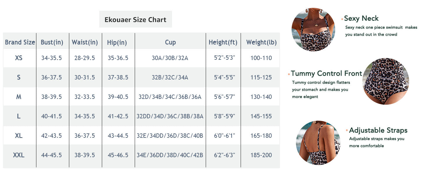 Ekouaer Women's One Piece Swimsuit Ruched Tummy Control Bathing Suits Vintage Retro Push Up Swimwear - Seldom Seen Styles