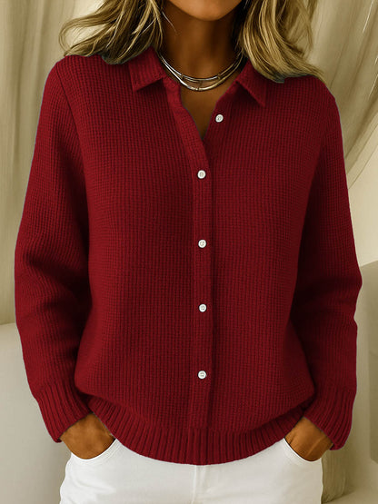 Elaine | Cardigan Boutonné Classique en Maille