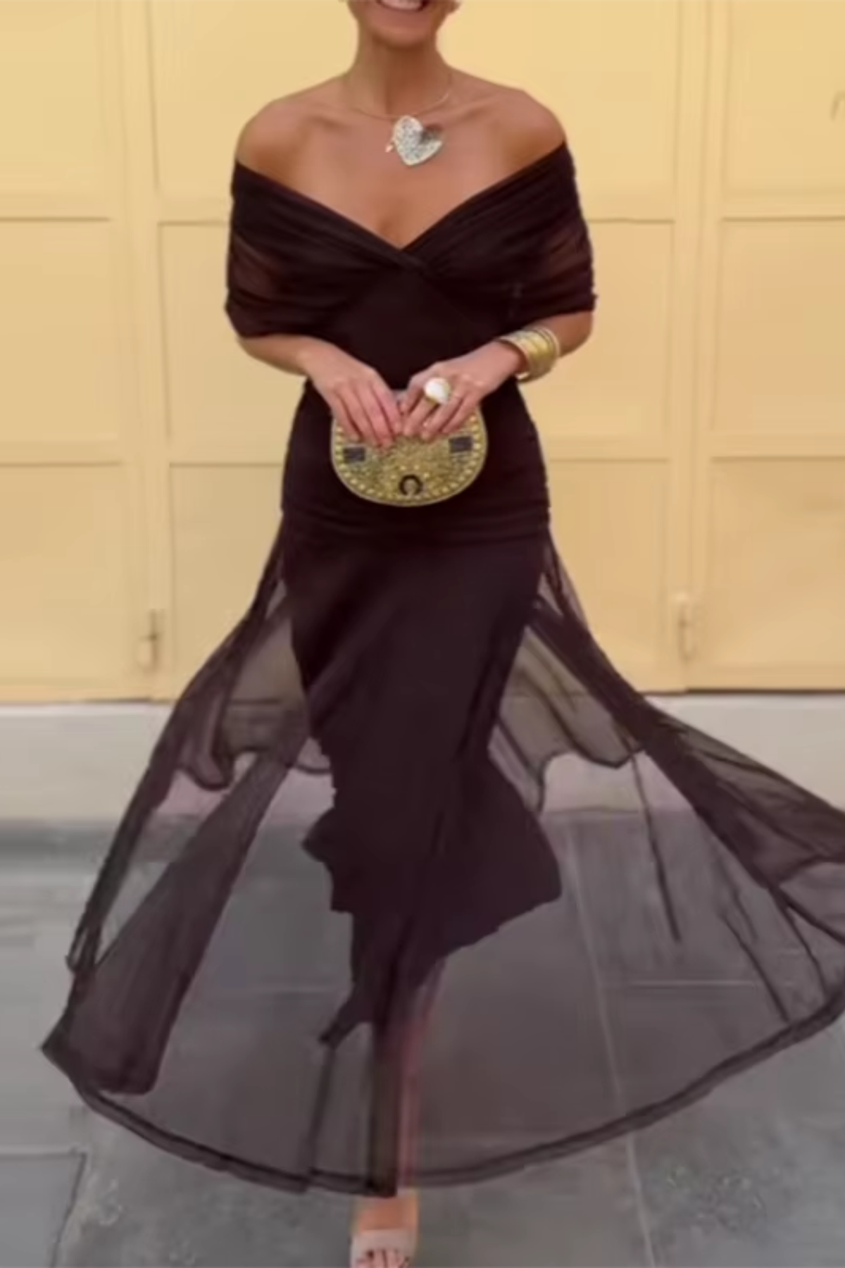Elegant Maxi Dress for Women V Neck Chiffon Evening Dress Formal Wedding Guest Dress - Seldom Seen Styles