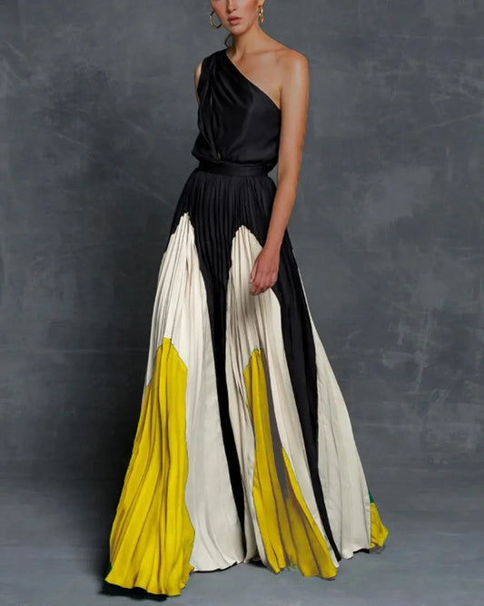 Elegant Maxi Dress with Stylish Shoulder Design - Seldom Seen Styles
