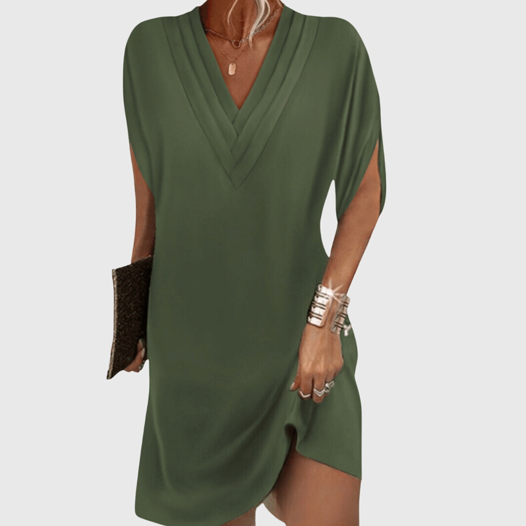 Elegant Tummy-Hiding Dress - Seldom Seen Styles