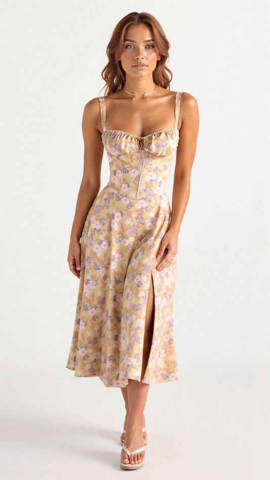 Elegant Waist Dress with Flattering Fit - Seldom Seen Styles