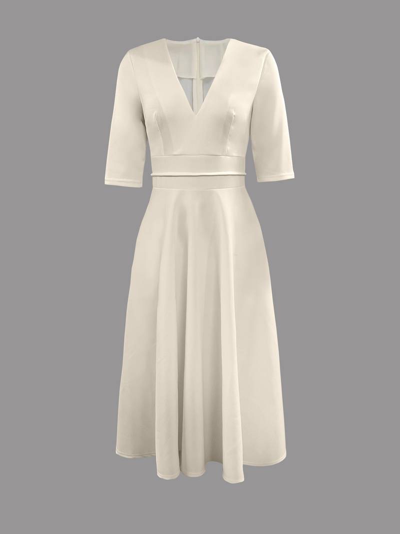 Elegant Women's V-Neck Dress - Versatile for Casual and Special Occasions - Seldom Seen Styles