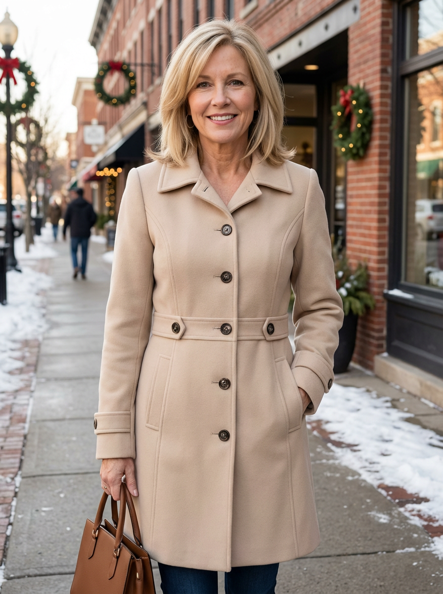 Elegant Wool-Blend Coat – Comfortable, Flattering & Timeless - Seldom Seen Styles