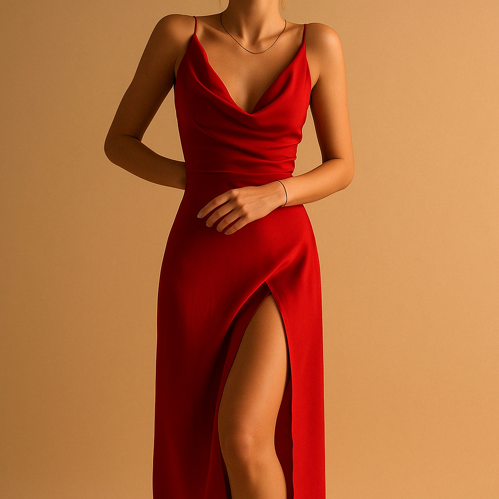 Elegant V-neck maxi dress for formal occasions for women | Amelia - Seldom Seen Styles