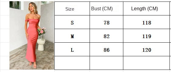 Ella Pink Off Shoulder Formal Dress off-Shoulder Tube Top Satin Sheath Backless Women's Long Dress Evening Dress - Seldom Seen Styles