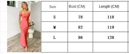 Ella Pink Off Shoulder Formal Dress off-Shoulder Tube Top Satin Sheath Backless Women's Long Dress Evening Dress - Seldom Seen Styles