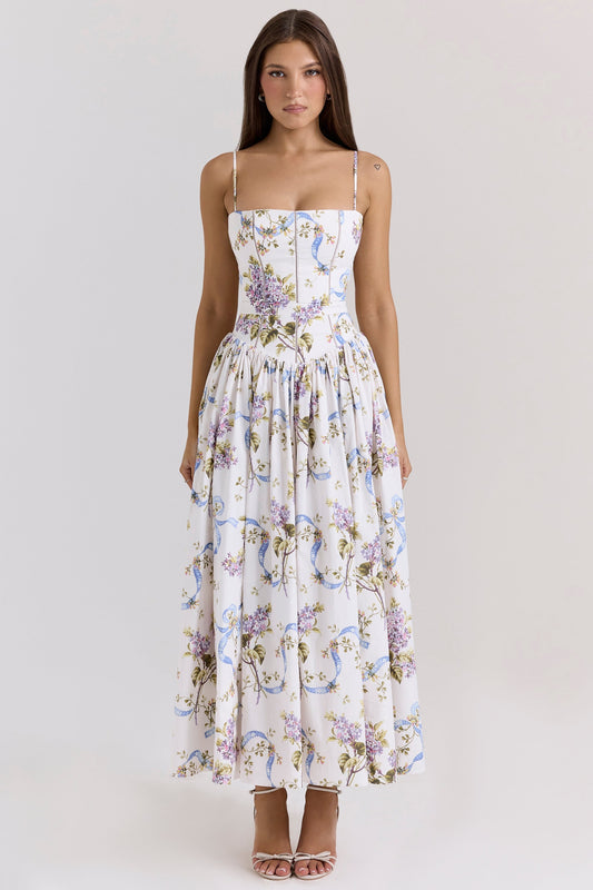 Elodie | Floral Corset Maxi Dress - Seldom Seen Styles