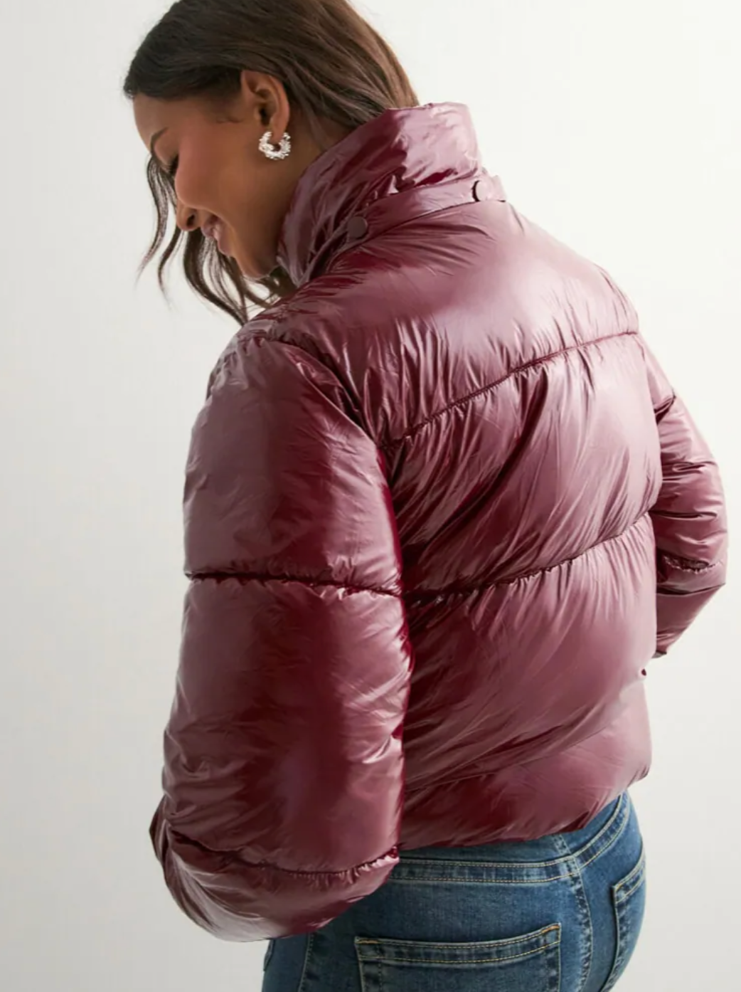 Elyora - Doudoune Shiny Womens Molly Sherpa Lined Puffer Jacket - Seldom Seen Styles
