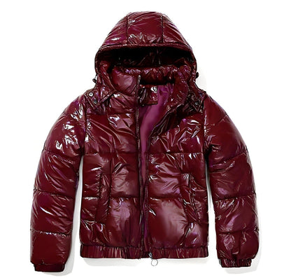 Elyora - Doudoune Molly Glänzende Damen-Pufferjacke mit Sherpa-Futter