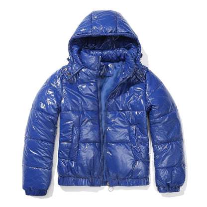 Elyora - Doudoune Molly Glänzende Damen-Pufferjacke mit Sherpa-Futter