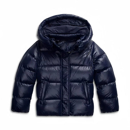 Elyora - Doudoune Molly Glänzende Damen-Pufferjacke mit Sherpa-Futter