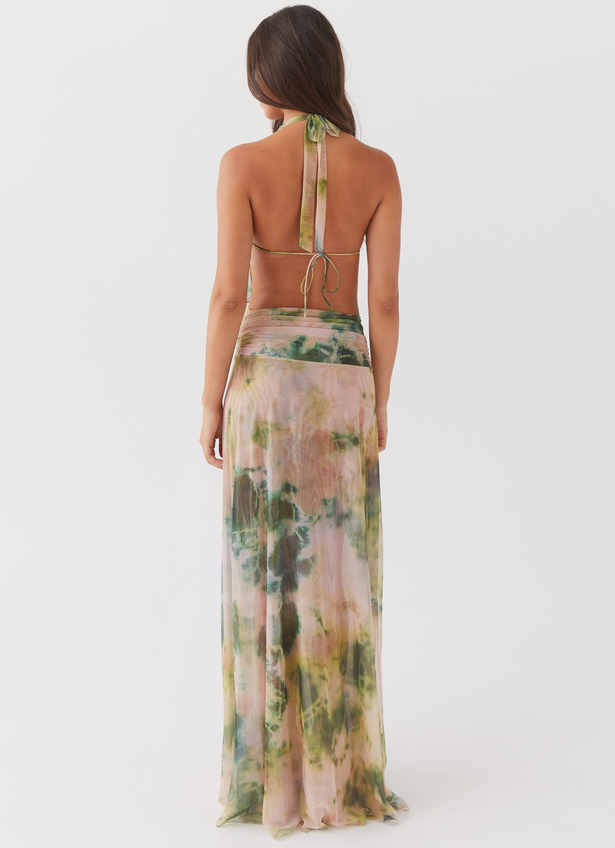 Elysia Mesh Maxi Dress - Rainforest - Seldom Seen Styles