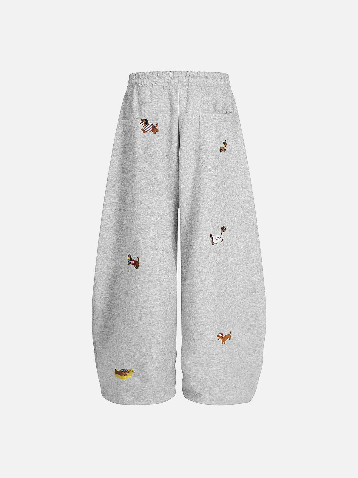 Embroidery Puppy Baggy Barrel Sweatpants - Seldom Seen Styles