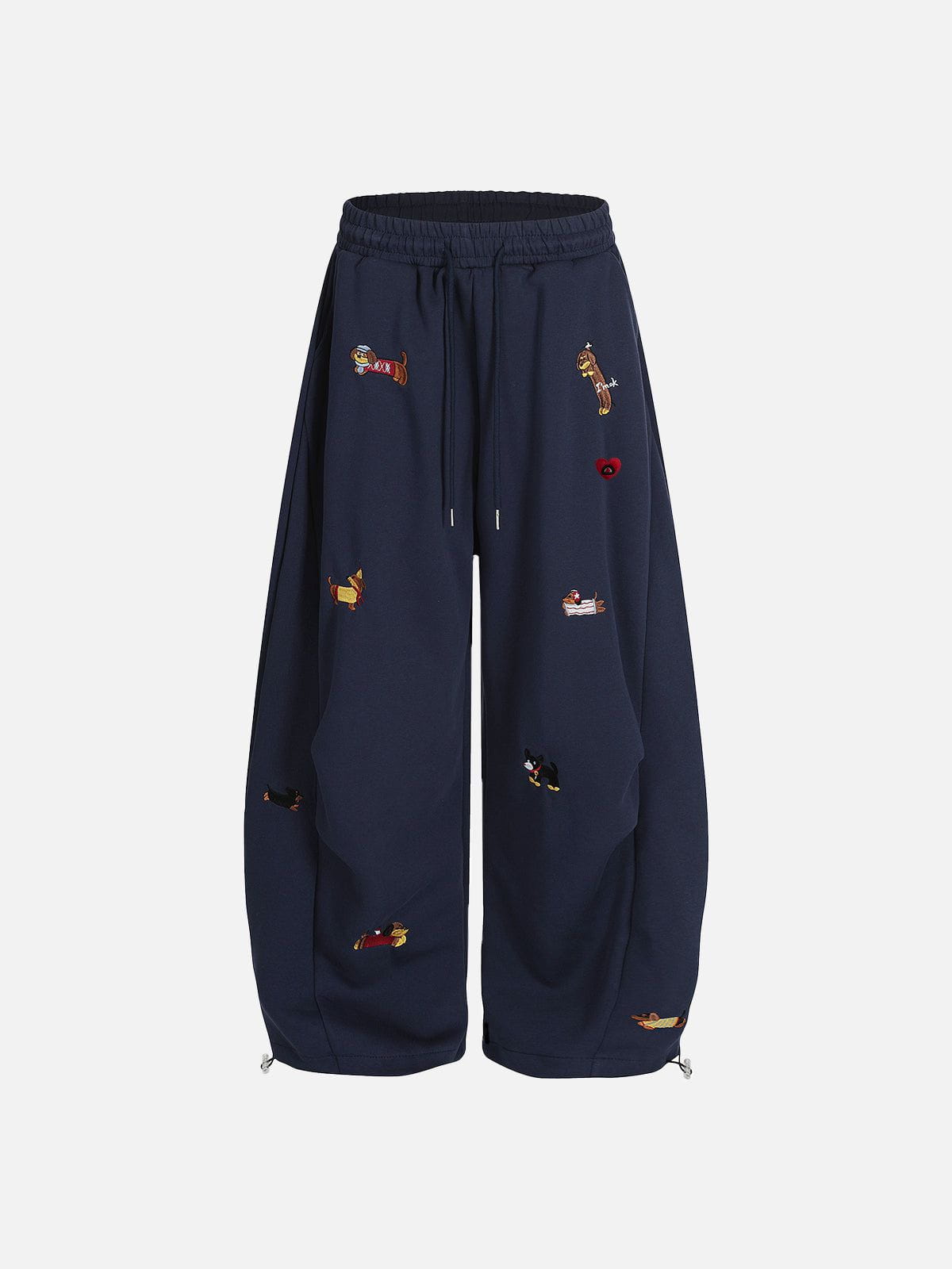Embroidery Puppy Baggy Barrel Sweatpants - Seldom Seen Styles