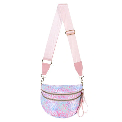 Women's Leopard Print Bum Bag Crossbody Fanny Pack Waterproof Hands Free Travel Vacation Bag