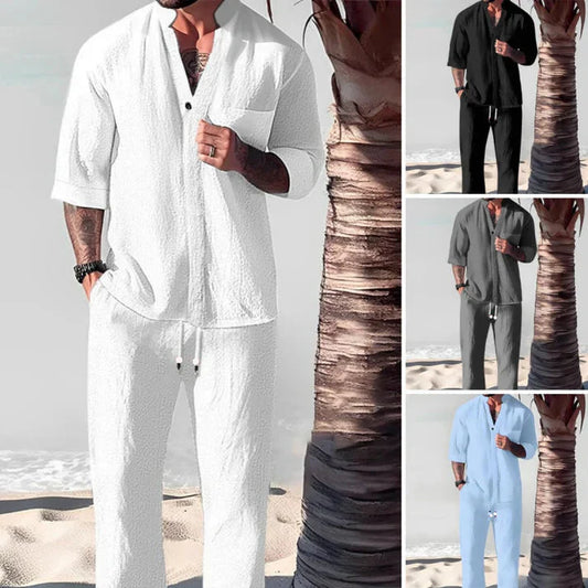 Ensemble deux pièces en coton pour hommes : haut et pantalon Livraison gratuite - Seldom Seen Styles