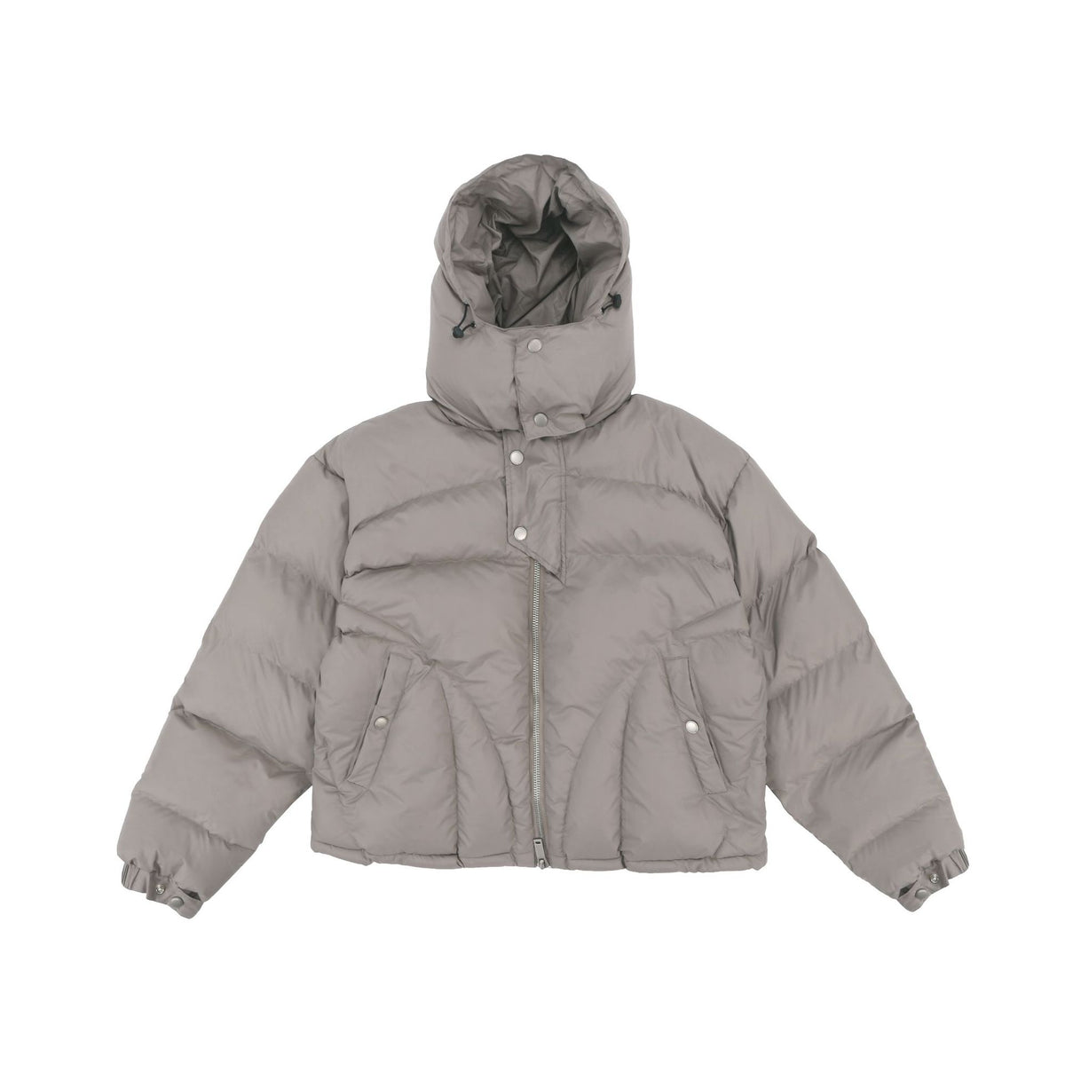 Entomology Curved Panel Hooded Puffer Jacket - Seldom Seen Styles