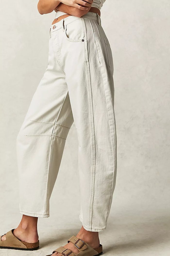 Fashion Casual Women's Loose Wide-leg Pants Mid-low Waist Washed Denim Trousers - Seldom Seen Styles